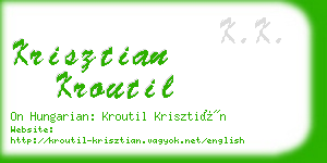 krisztian kroutil business card